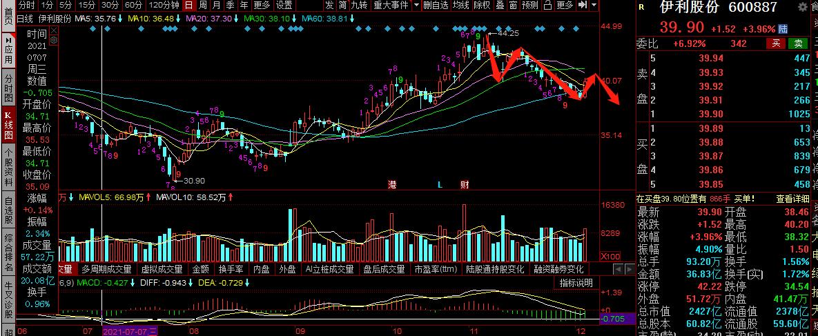 伊利股份后市走势,伊利股份业绩增长股价下跌