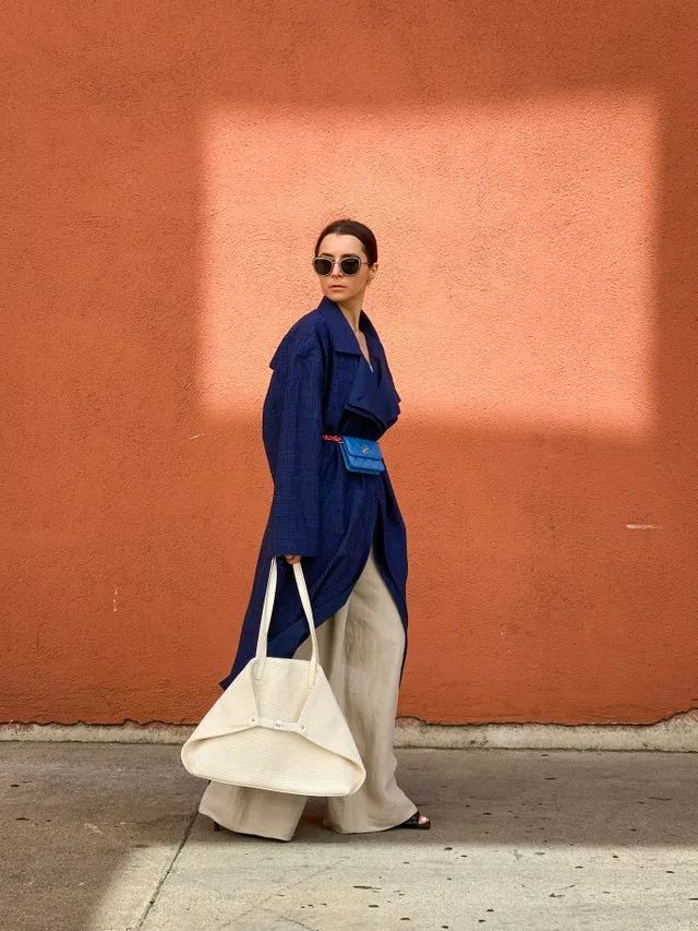 蓝色穿出秋冬高级感,蓝色穿出春天的高级感
