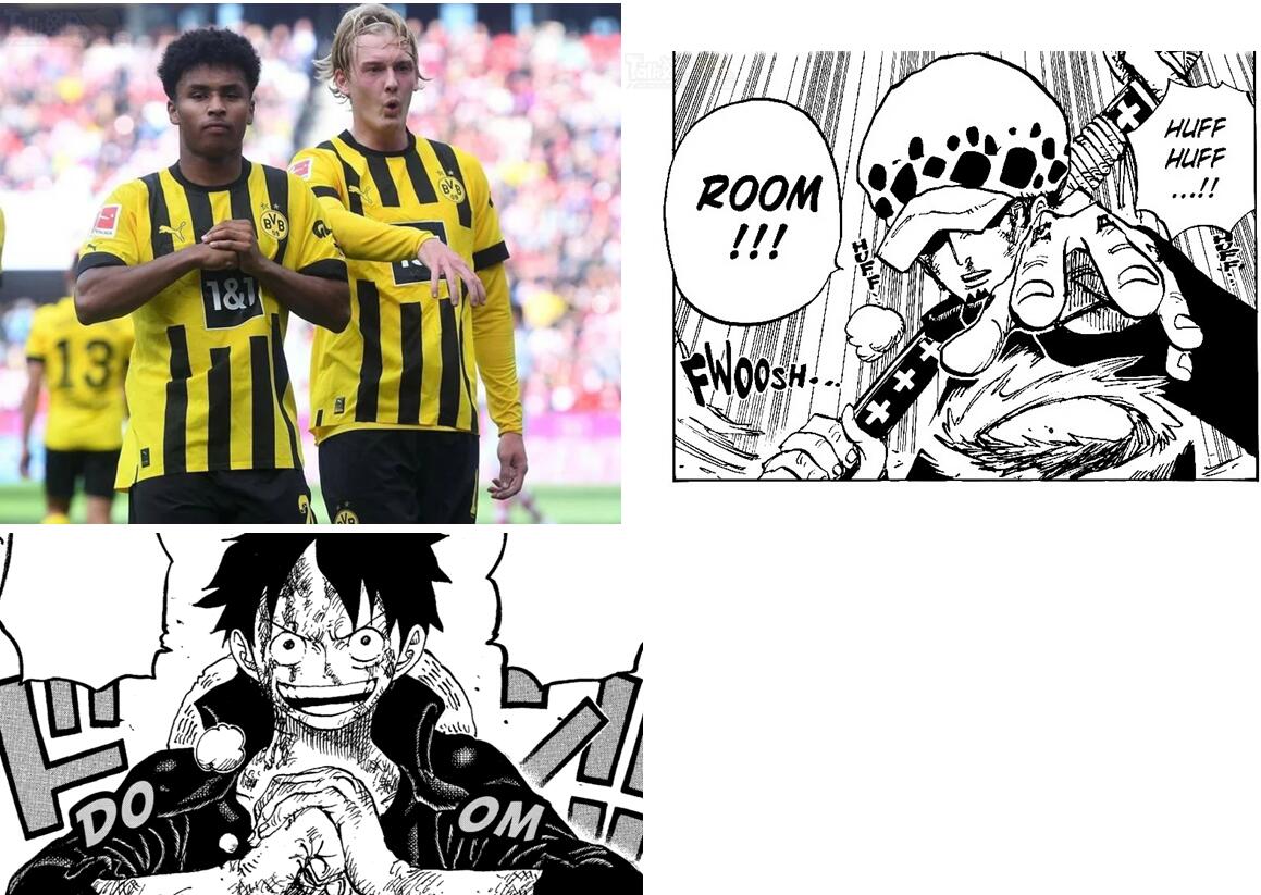 德甲多特蒙德球员模仿路飞,多特蒙德魔鬼主场升起海贼王