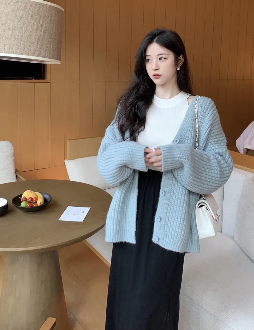 毛衣半身裙穿搭冬季图片,毛衣半身裙穿搭秋冬中长款维语版