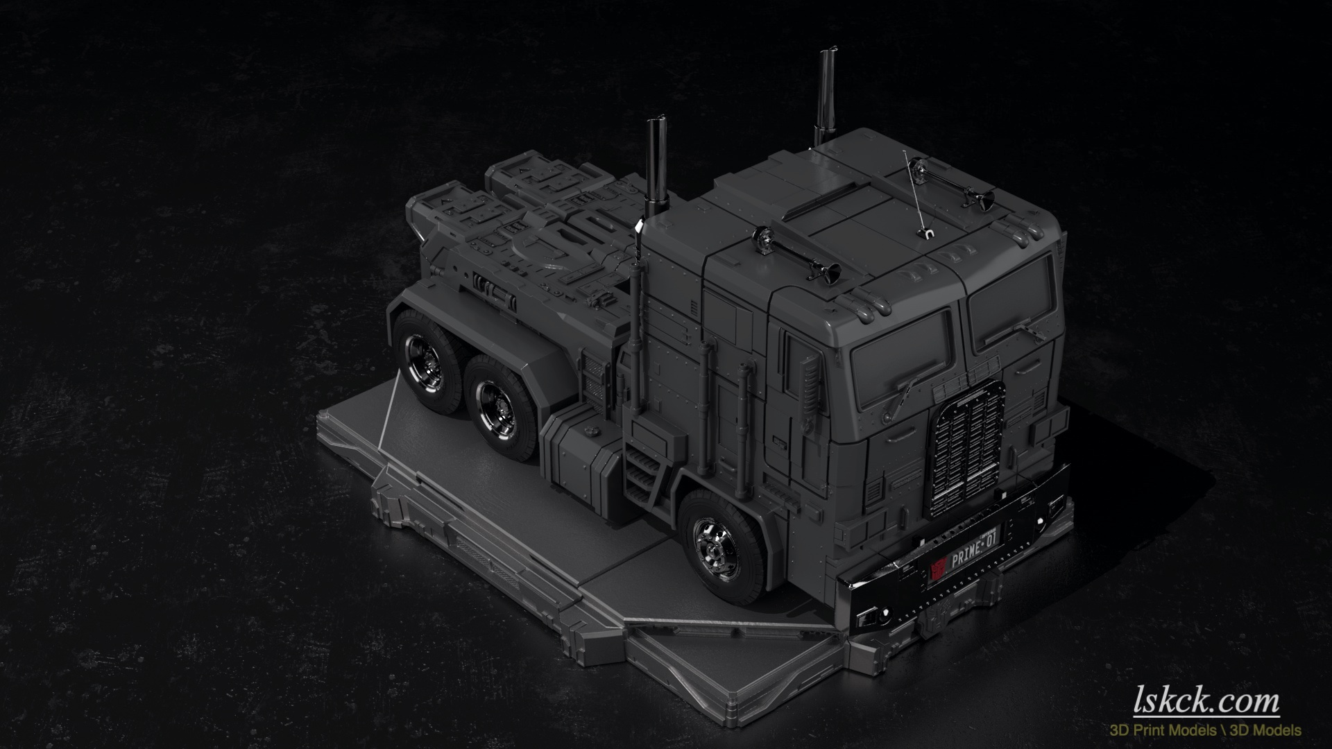 变形金刚3D打印模型,变形金刚擎天柱天火合体模型