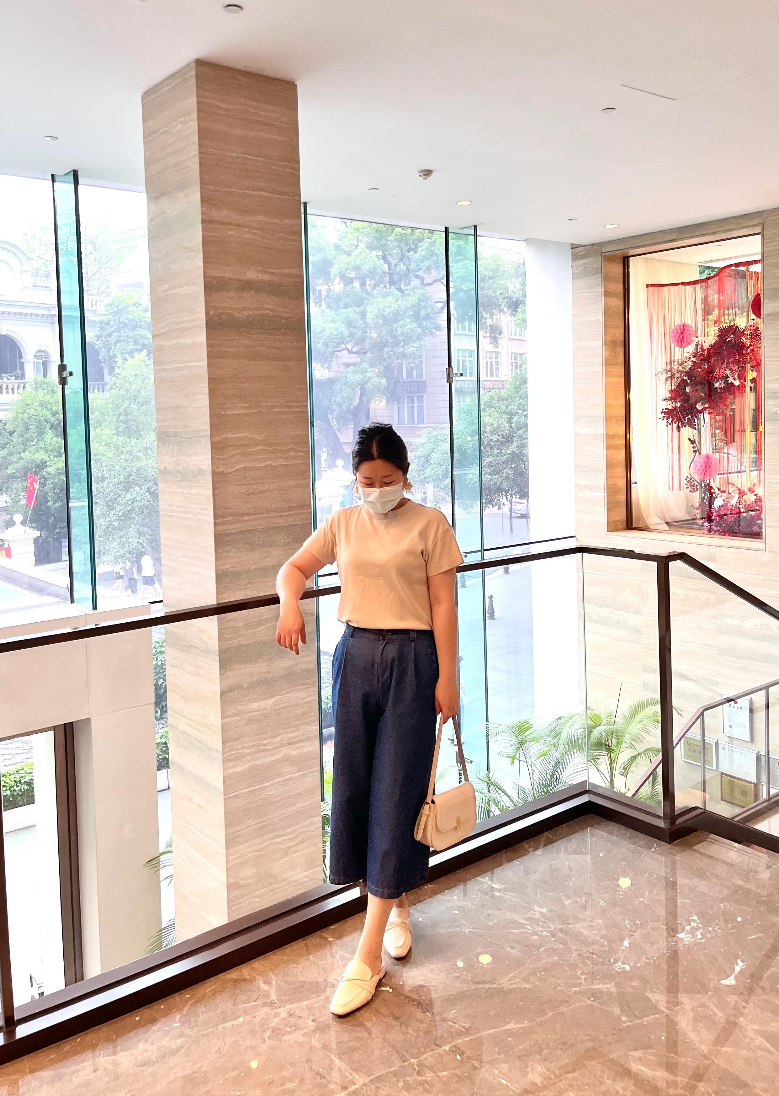 微胖女孩t恤跟阔腿裤,微胖女生阔腿裤搭配t恤夏季