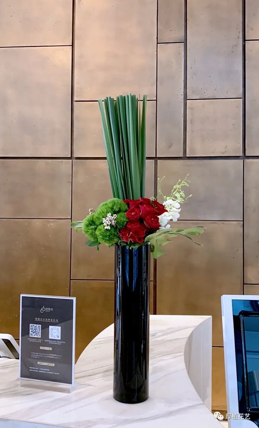 商务前台鲜花,前台花选择