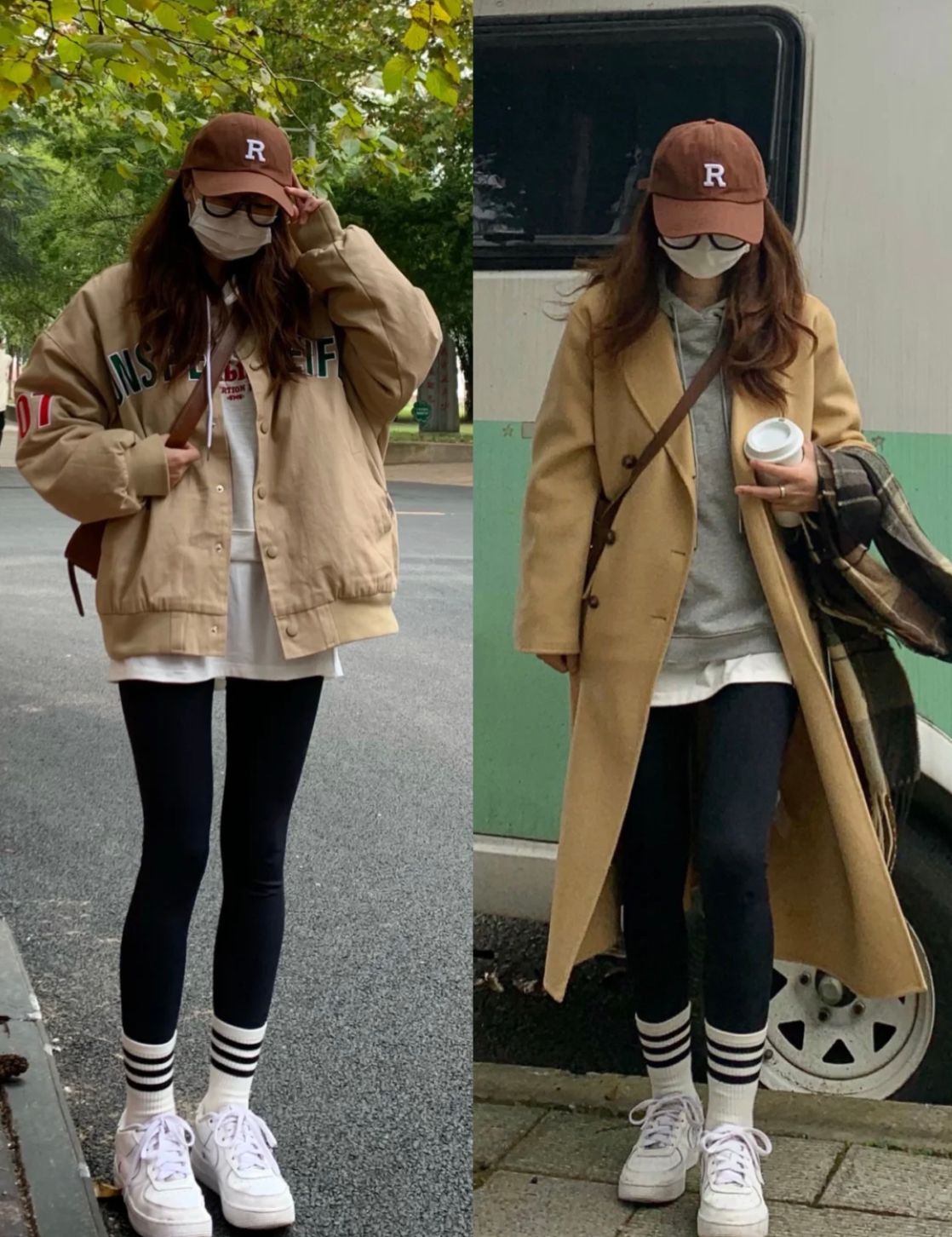 鲨鱼裤搭配长款羽绒服视频,冬天鲨鱼裤穿搭技巧