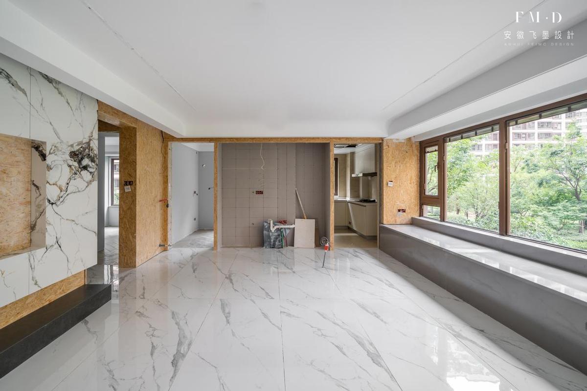 融创精装房客厅改造,融创145平四房两厅两卫装修效果图