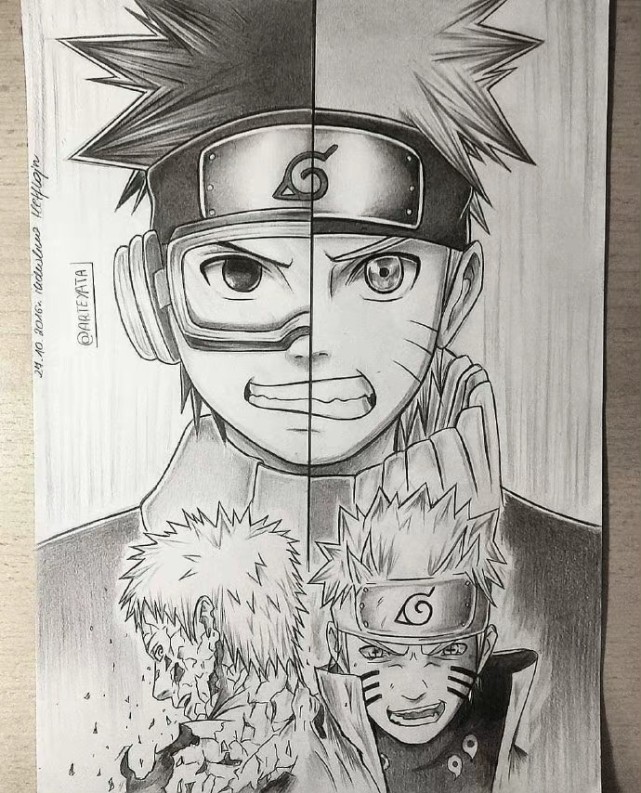 适合临摹的火影忍者图,火影忍者插画图