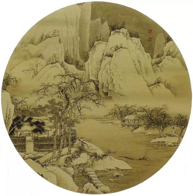 中国山水画名家作品欣赏书,清代山水画名家作品集一册