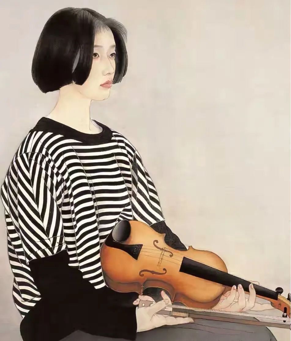 美协主席的国画美人图，笔笔皆是“功力”，一直被模仿从未被超越