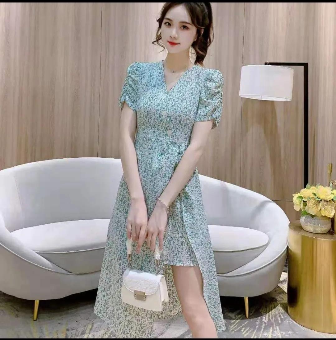 穿搭碎花连衣裙女,知性优雅大方简单女装夏季连衣裙