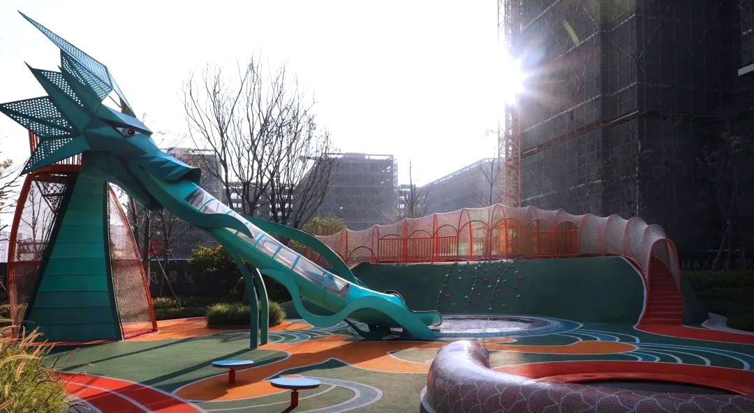 大型多功能不锈钢滑梯设计,组合式水上游乐滑梯设计