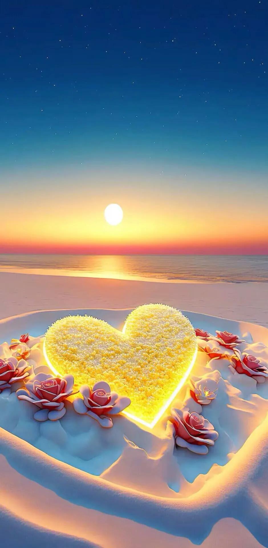 唯美心形壁纸高清图文,唯美爱心壁纸图片大全