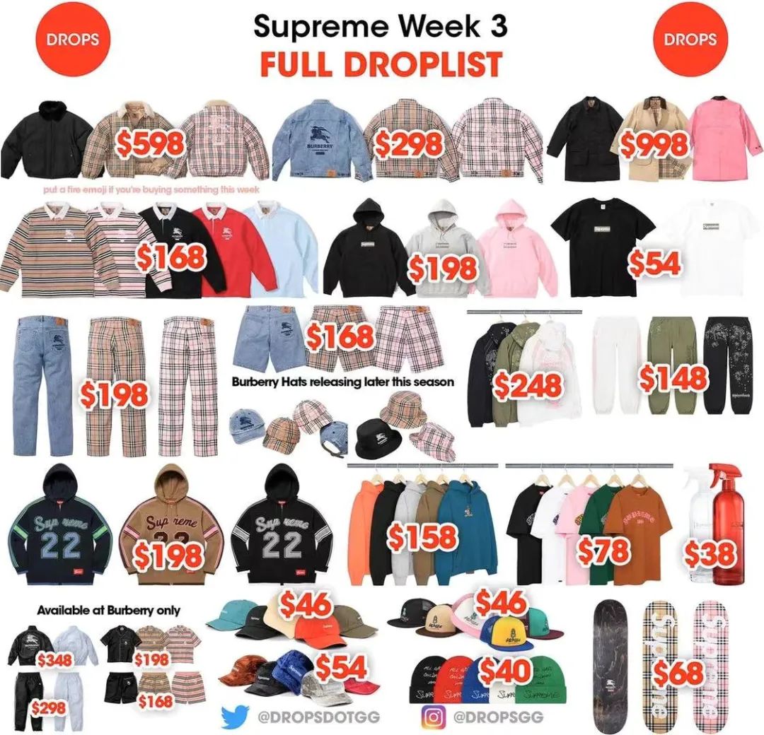 「Week3」SupxBbr联名发售价公布，价格比较惊喜
