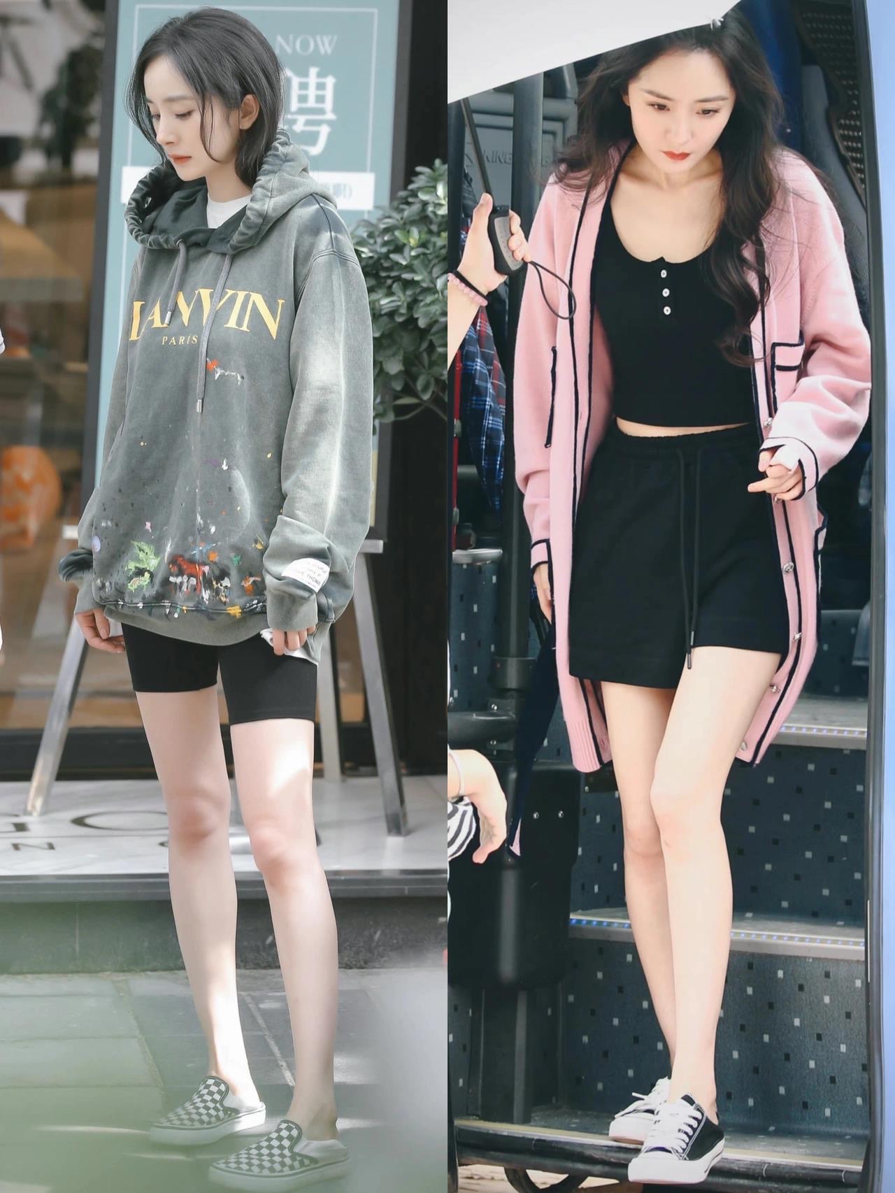 杨幂王子文都穿的条纹衬衫,小个子王子文冬季穿搭