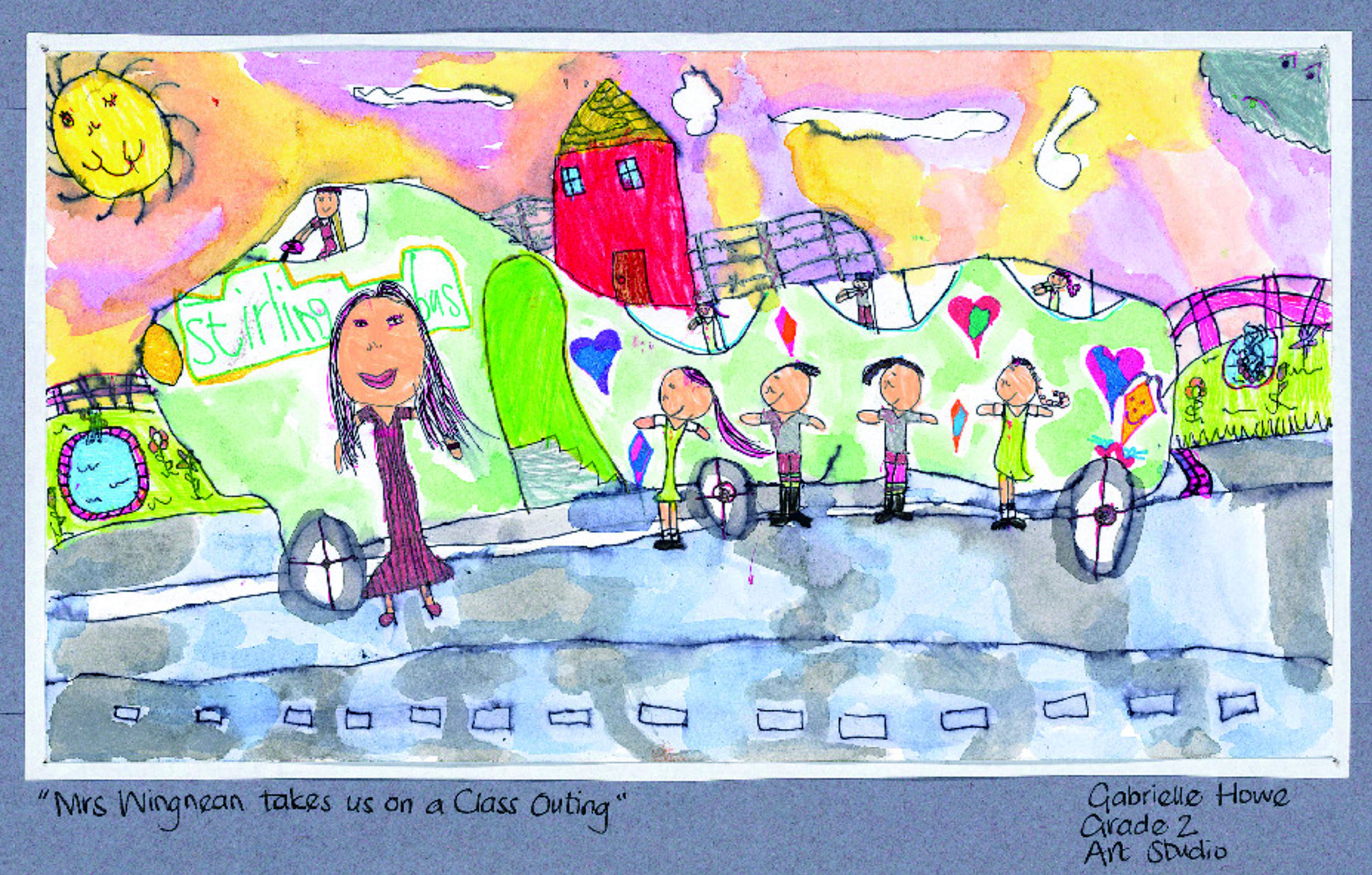 童心绘世界美术作品展示看板,优秀儿童画作品展示