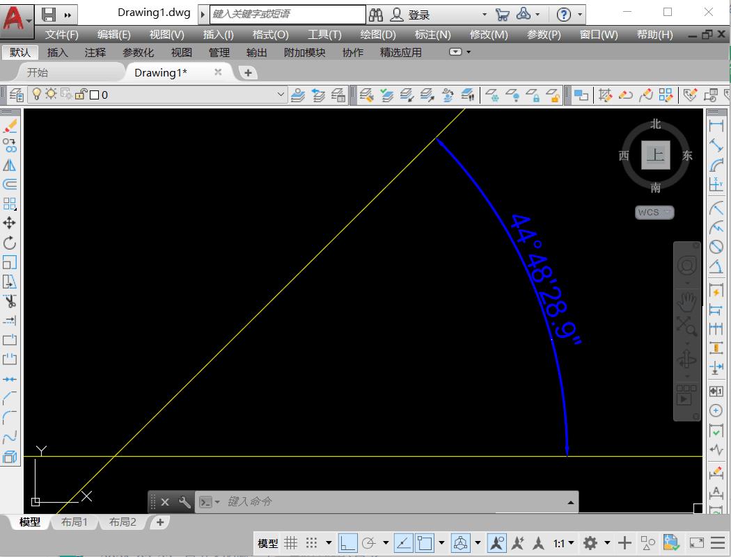 cad标注角度符号为什么在右下角,cad怎么标注两条直线之间的角度