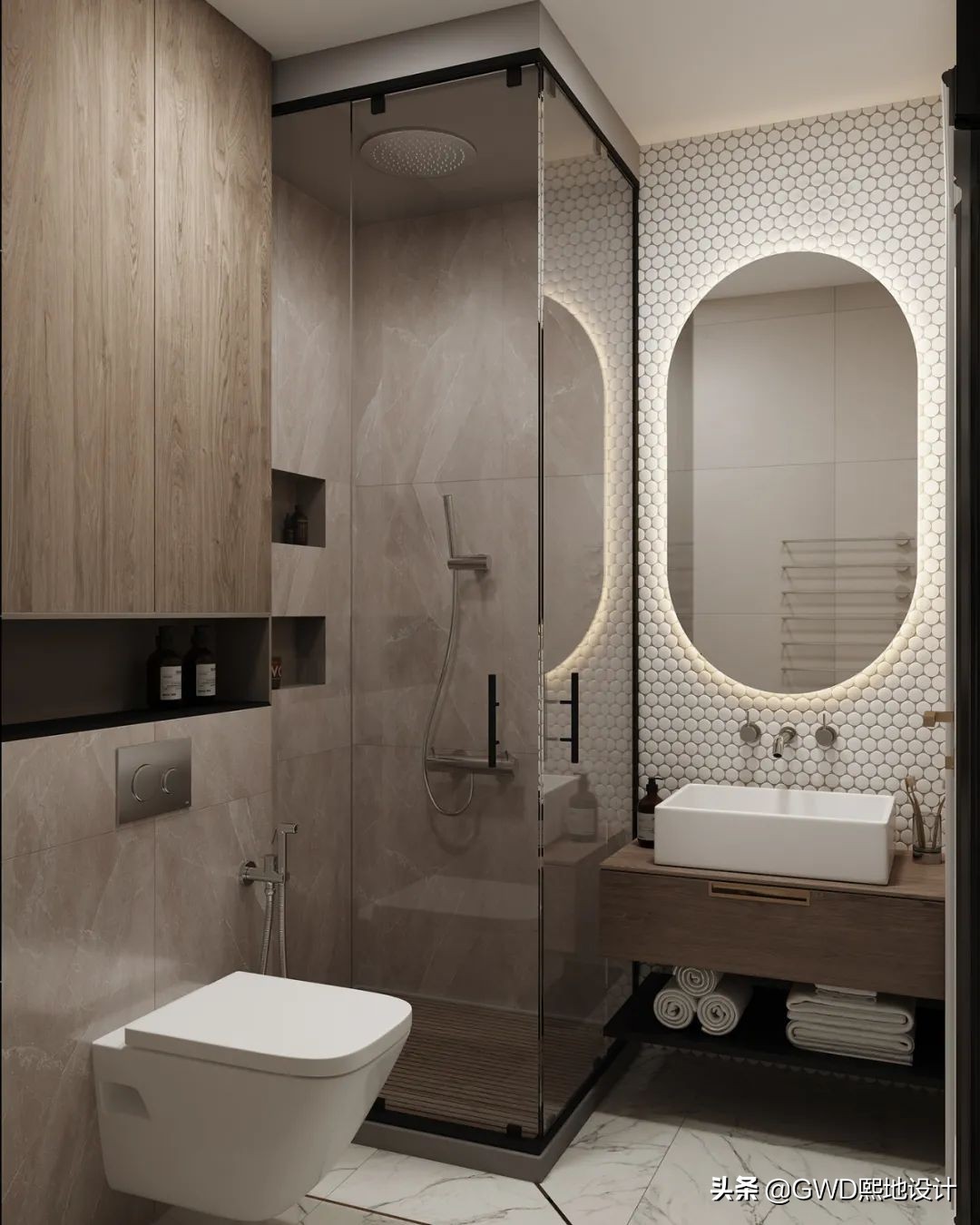 最美卫生间装修效果图,2021最火卫生间设计效果图