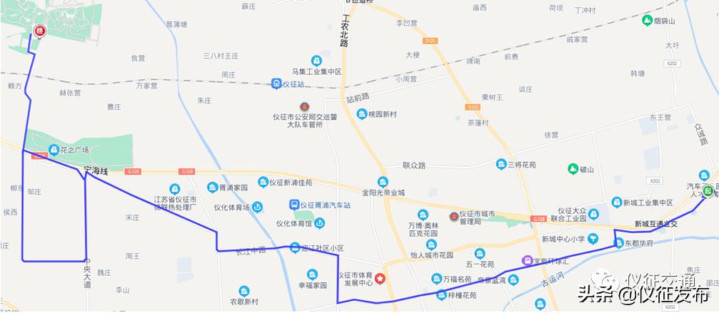 仪征7路公交时刻表,仪征最新公交车路线时间表