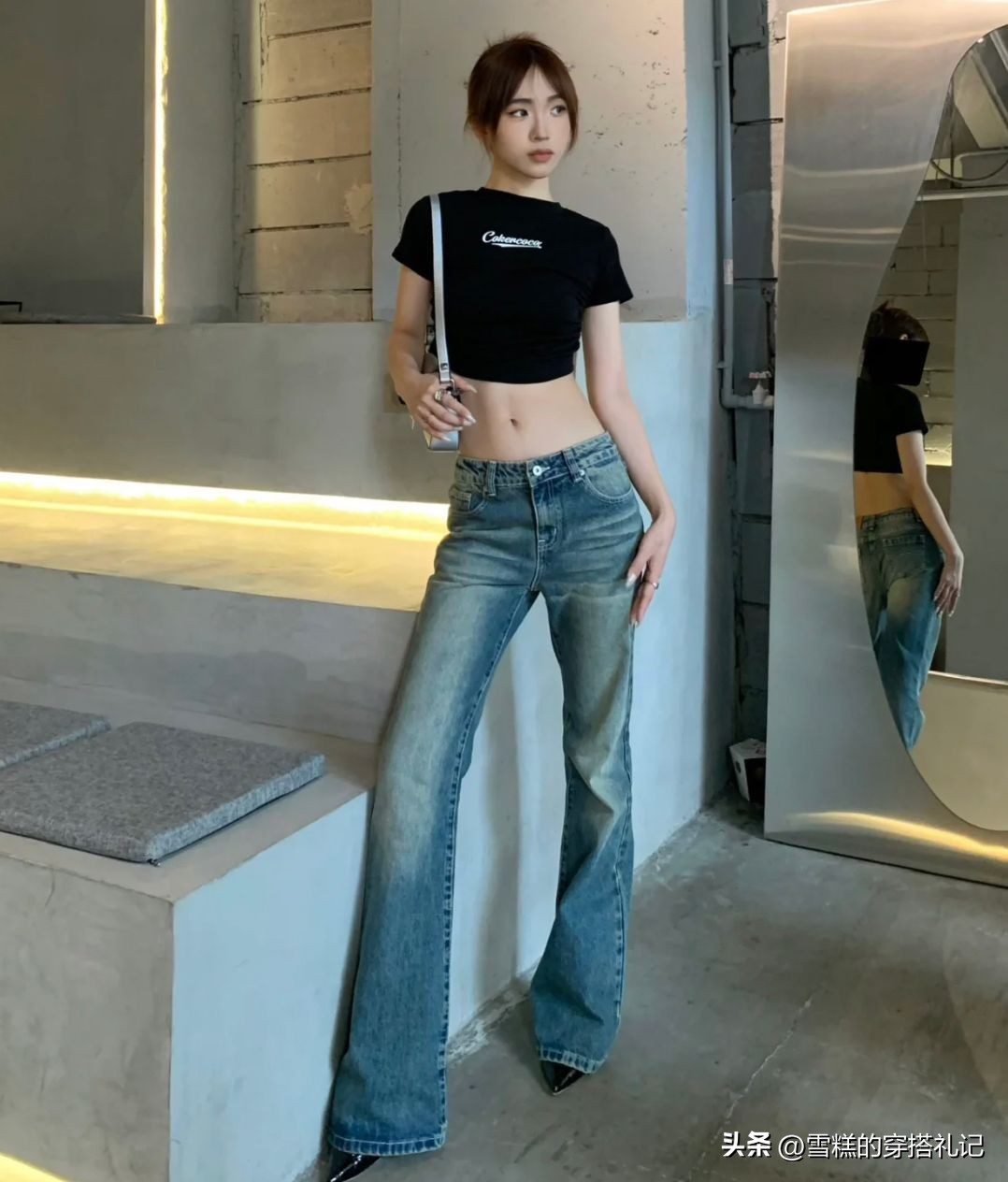 短款上衣不露腰搭配,短上衣如何不露腰穿好看