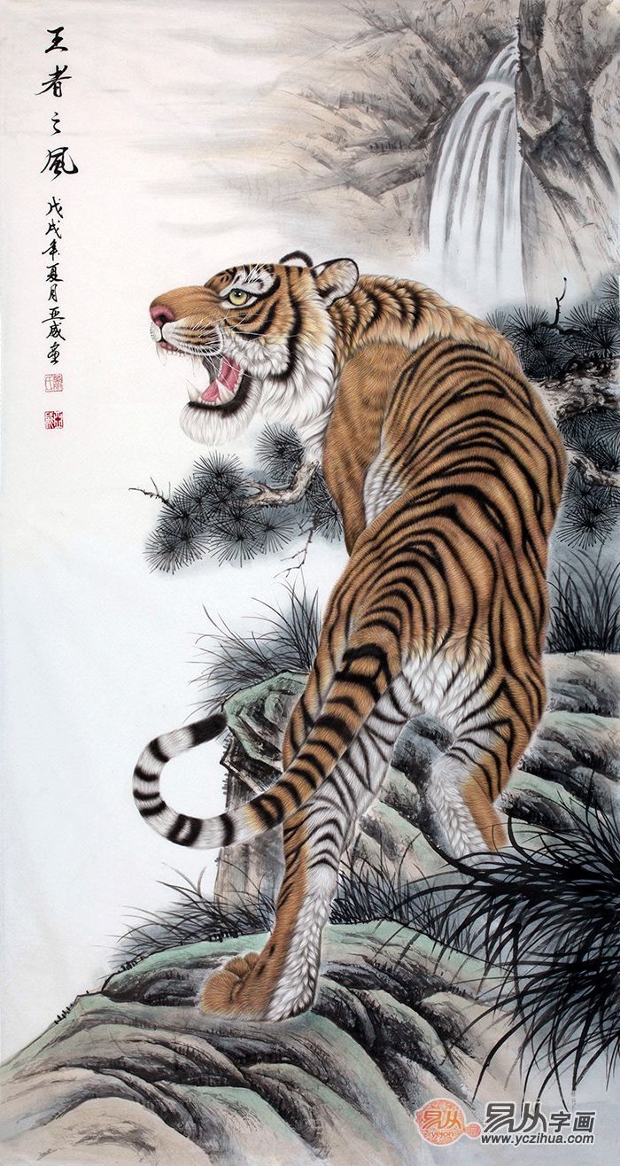 名家老虎画欣赏,画家老虎画作品