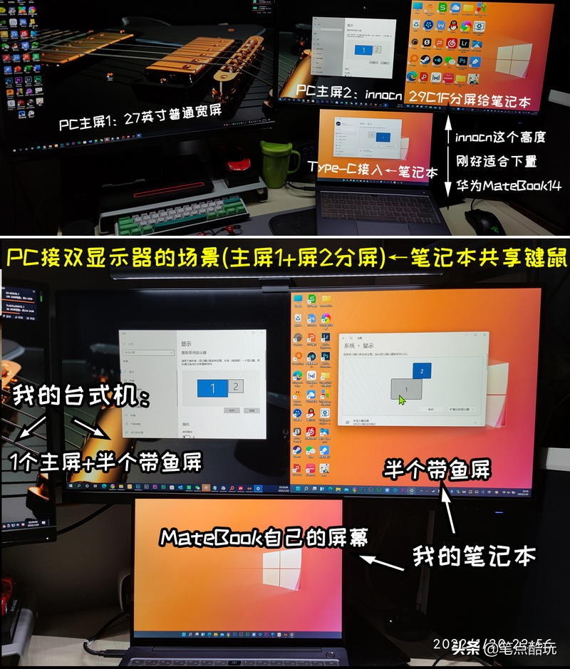 多台显示器分屏教程,电脑分屏教程一左一右使用体验