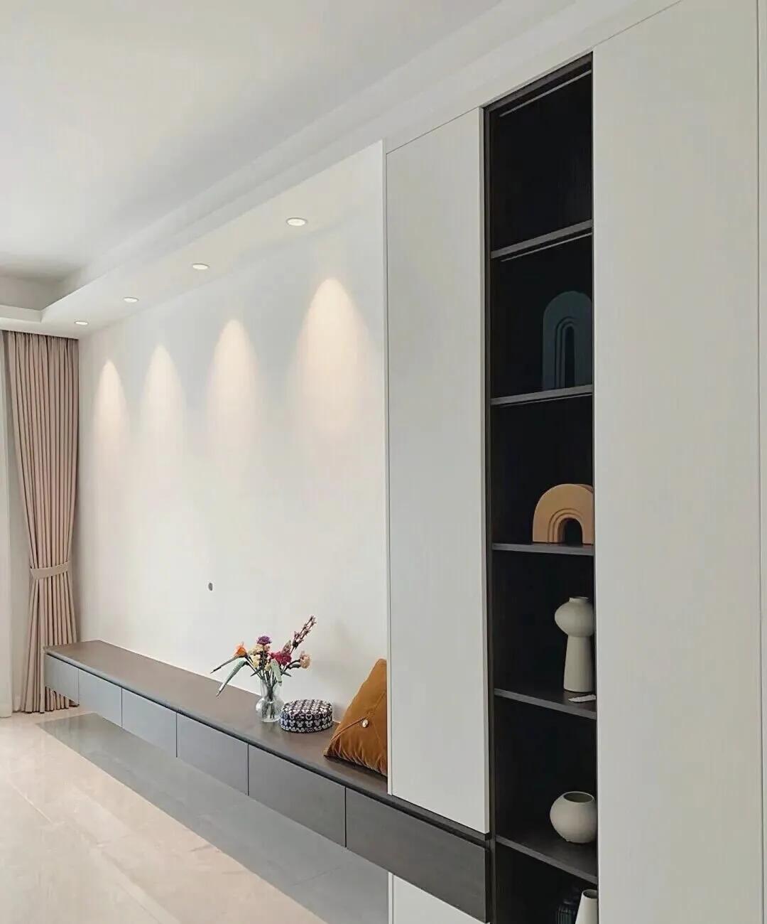 30款悬空背景墙,简约隐形门背景墙