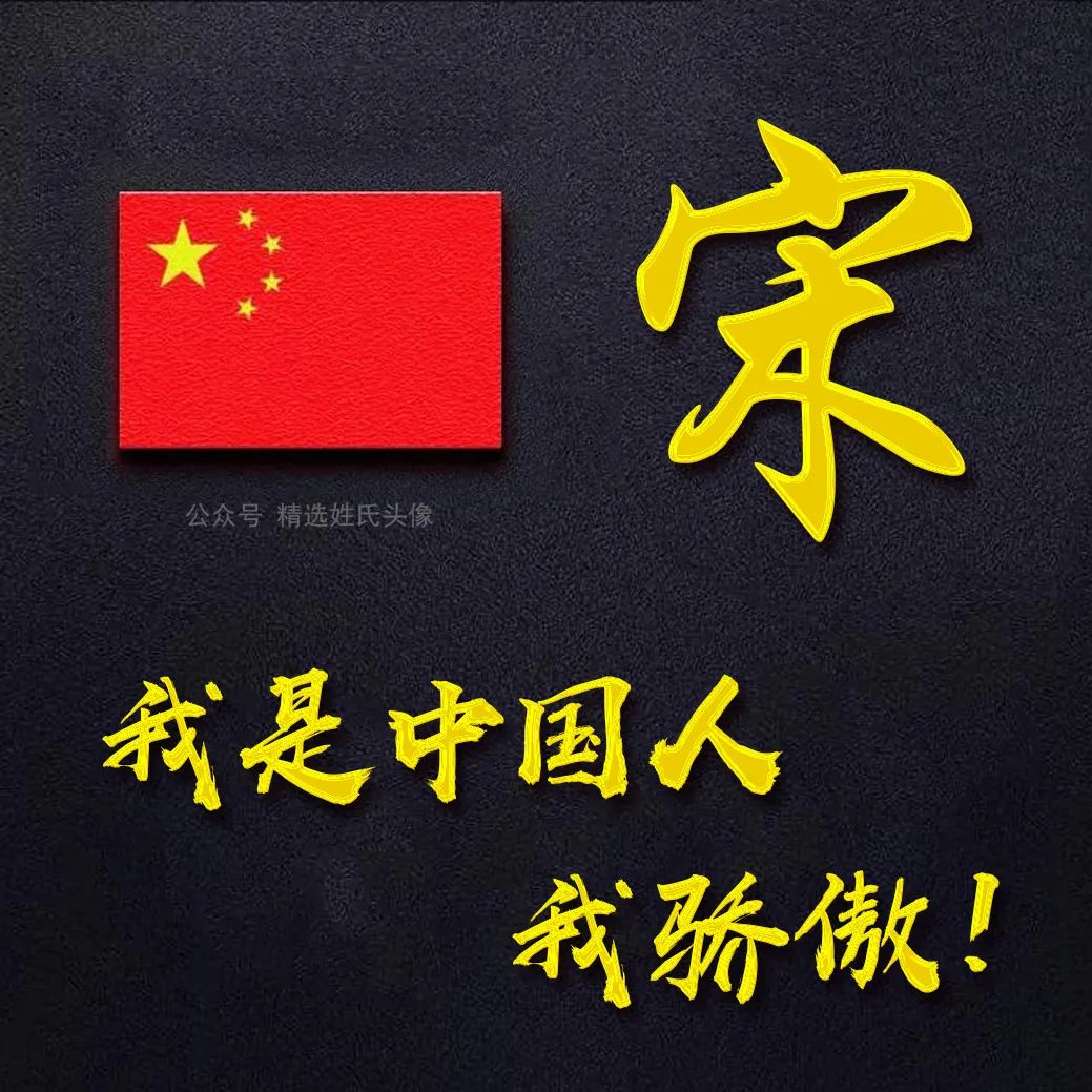 带有五星红旗的爱国头像,五星红旗加曹姓氏头像