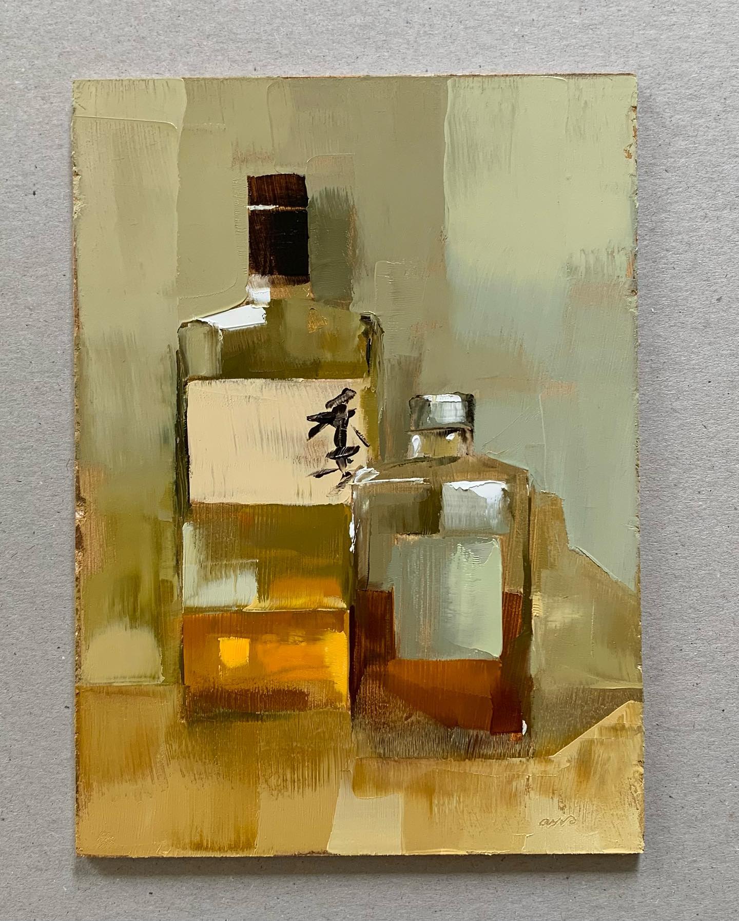 大色块静物油画,油画静物花卉色块