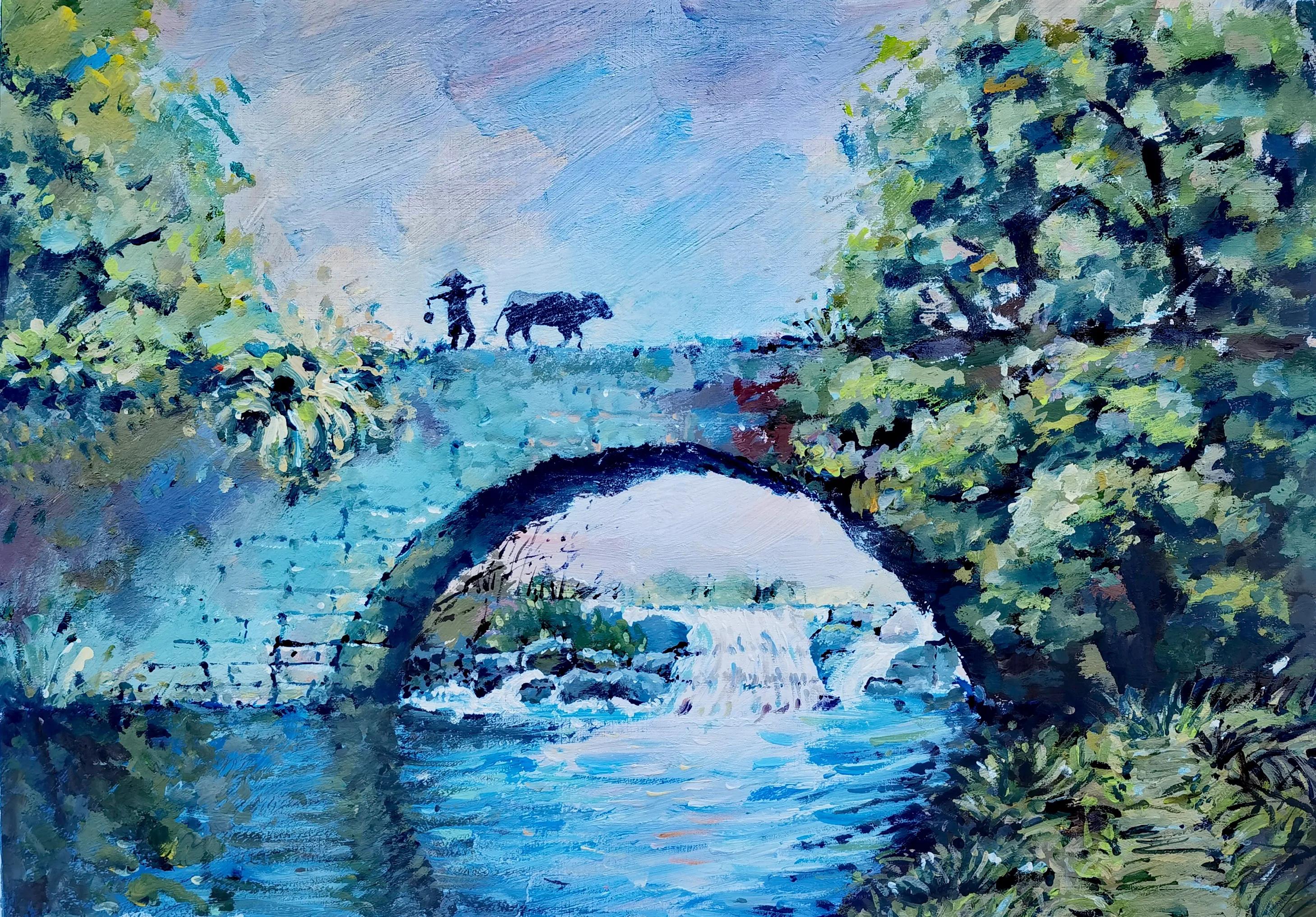 叶县迎国庆书画展,叶县融通实验高中国庆画展