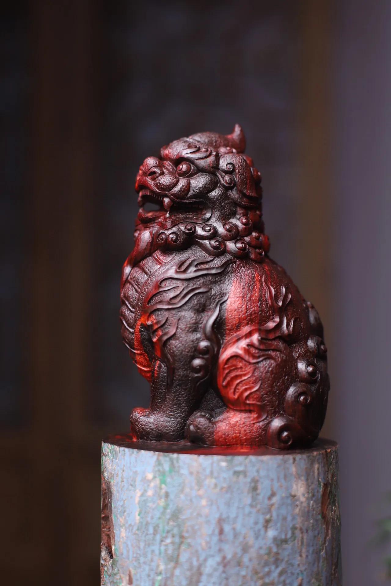 印度小叶紫檀摆件全套,印度小叶紫檀貔貅摆件一对