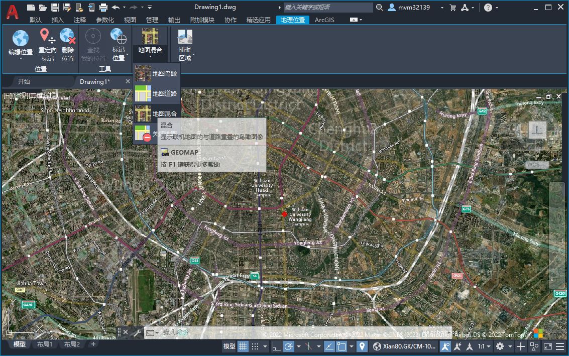 怎么在cad中插入卫星图,cad怎么加载卫星影像