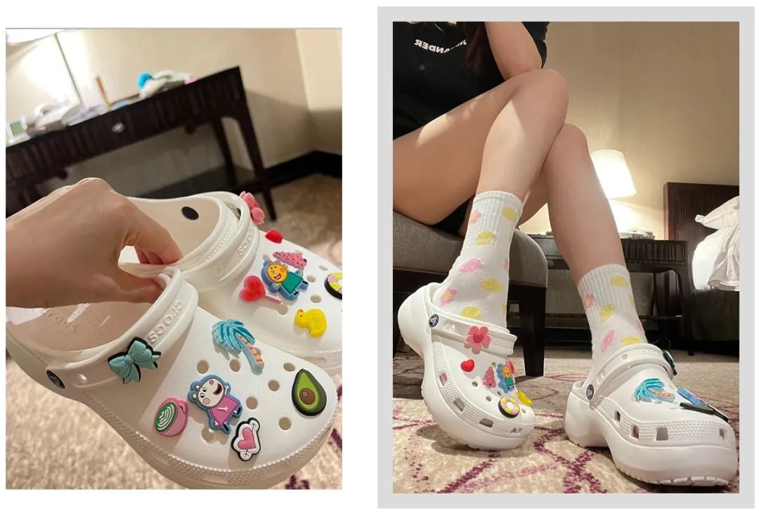 杨超越脚上穿的鞋,杨超越穿露脚鞋