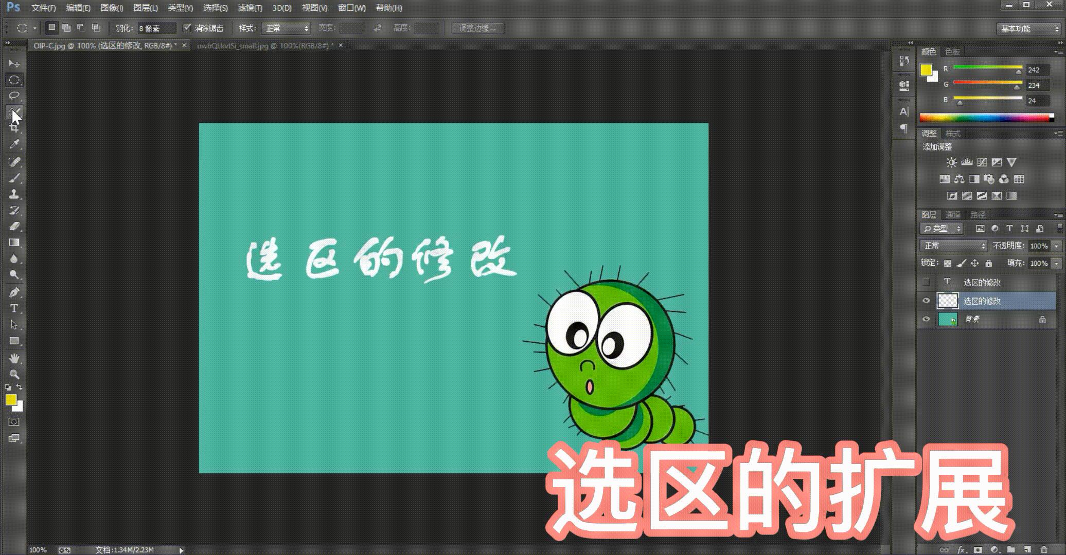 建立选区后怎么修改选区,选区内的内容可以进行编辑吗