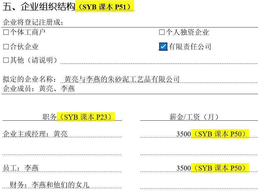 syb创业计划书教学,syb创业计划书个人情况