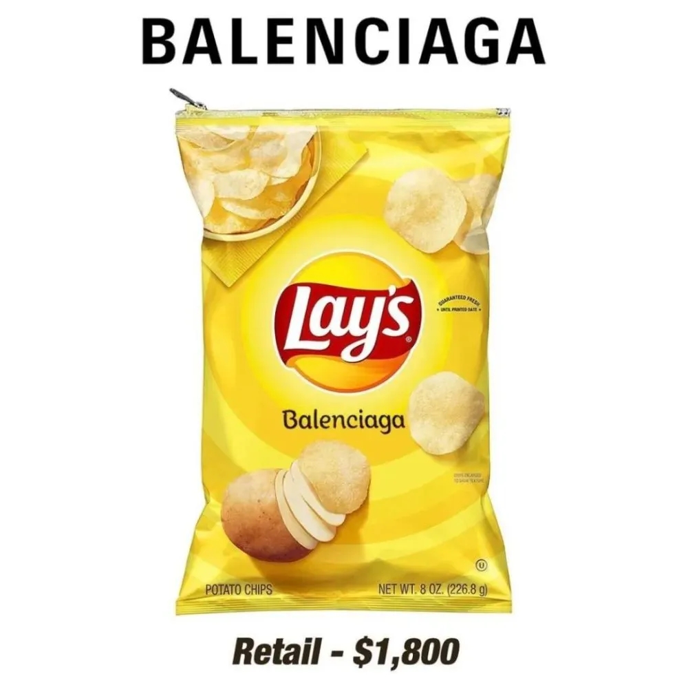 5块5一包的乐事薯片,巴黎世家推出乐事薯片包