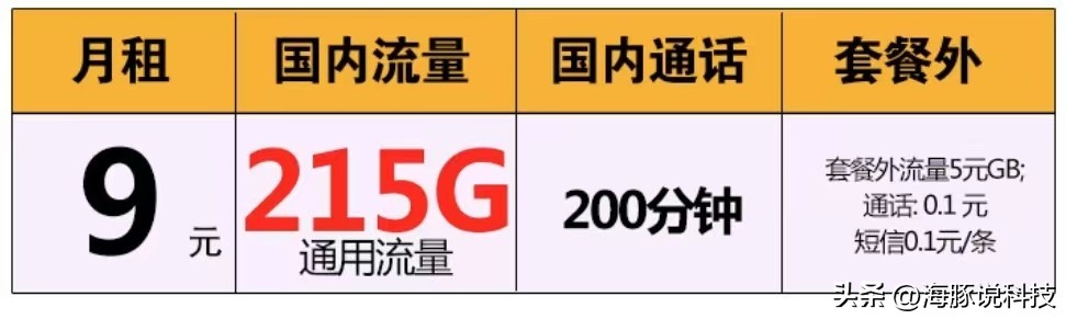 中国电信19元215g套餐,中国电信215g每月19元卡