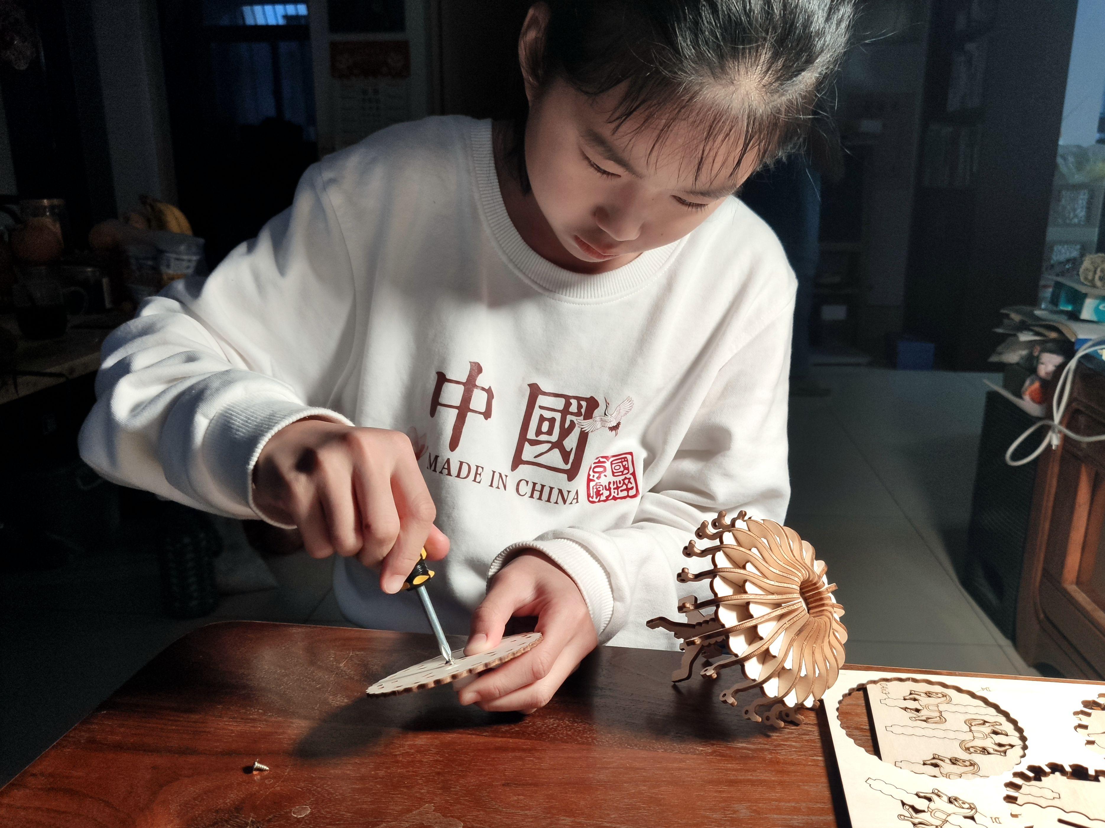 旋转木马八音盒简单,手工旋转木马八音盒