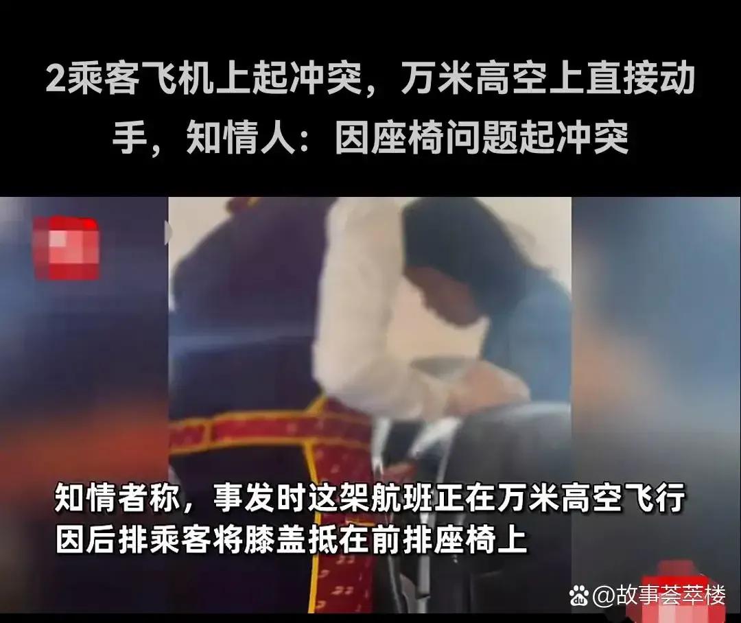 这架都打到天上去了，2名乘客飞机上万米高空互撕斗殴