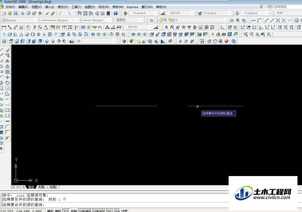 cad中如何将两条直线合并成一条,cad样条曲线怎么跟直线合并