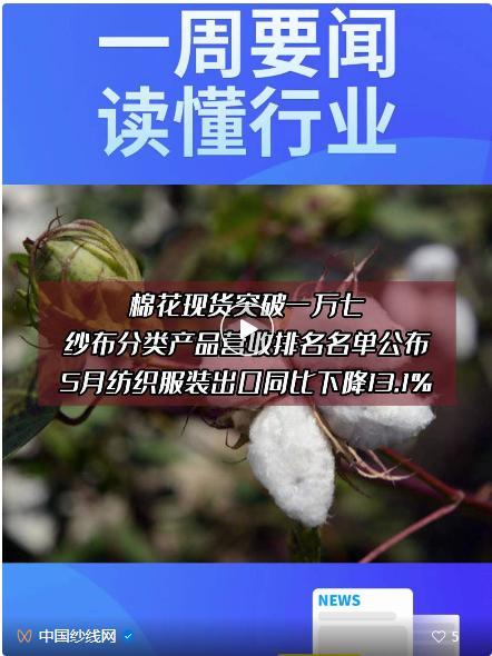 棉花现货突破17000投资9.8亿元的高端纺织生产项目签约！