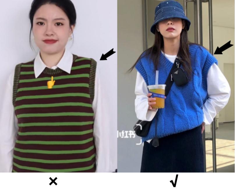 针织马甲棉麻衬衫,针织马甲衬衫下面怎么搭