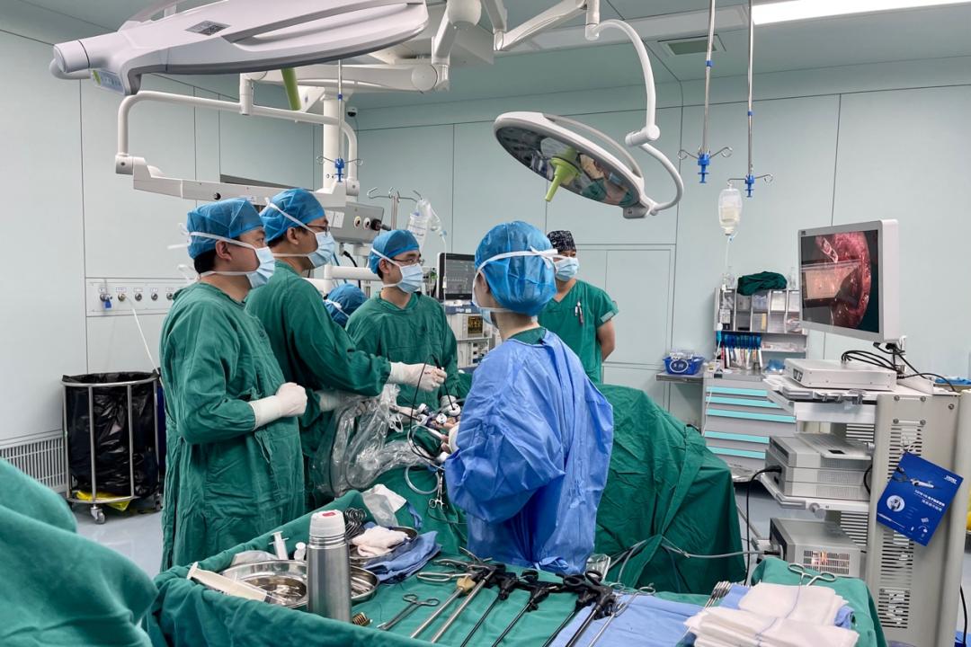 腹腔镜肾切除示意图,腹腔镜肾脏部分切除术