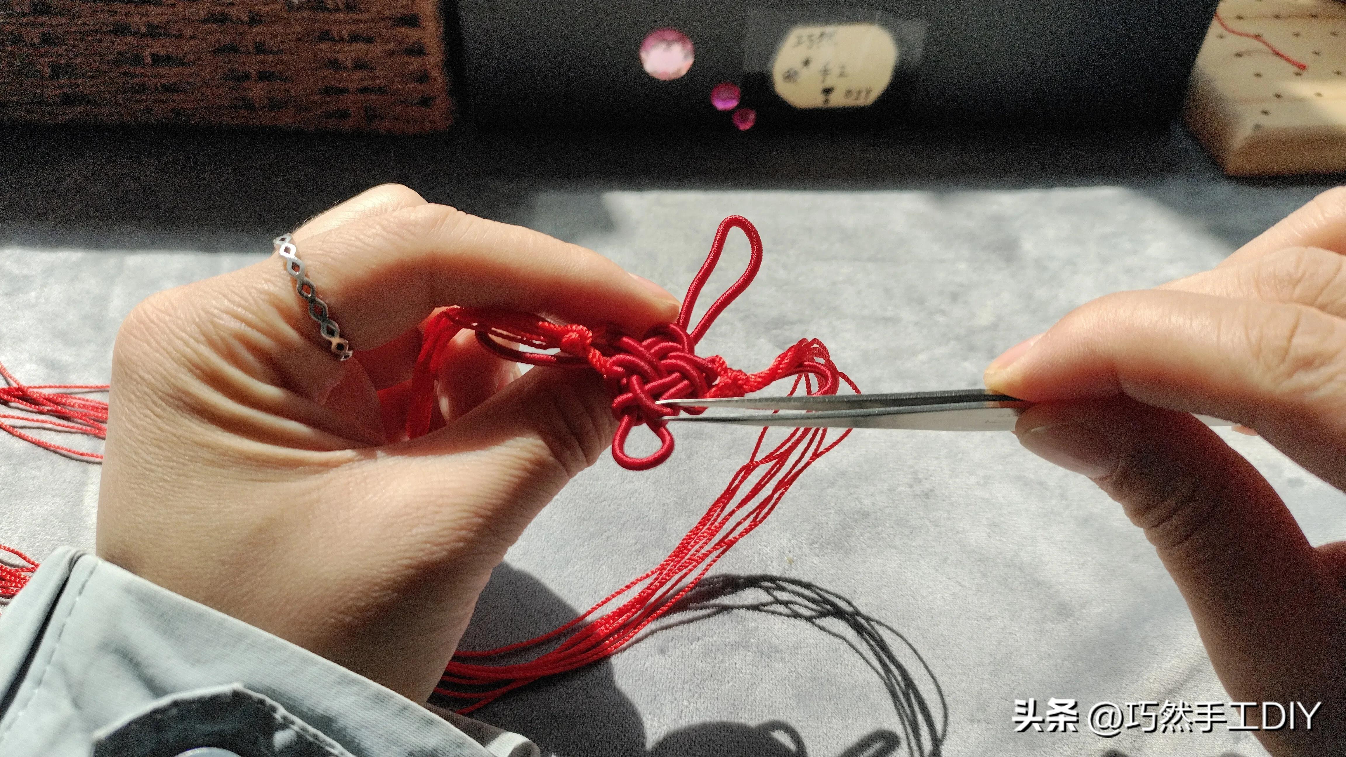中国结吉祥结的编法教程,吉祥结和双线结编一起