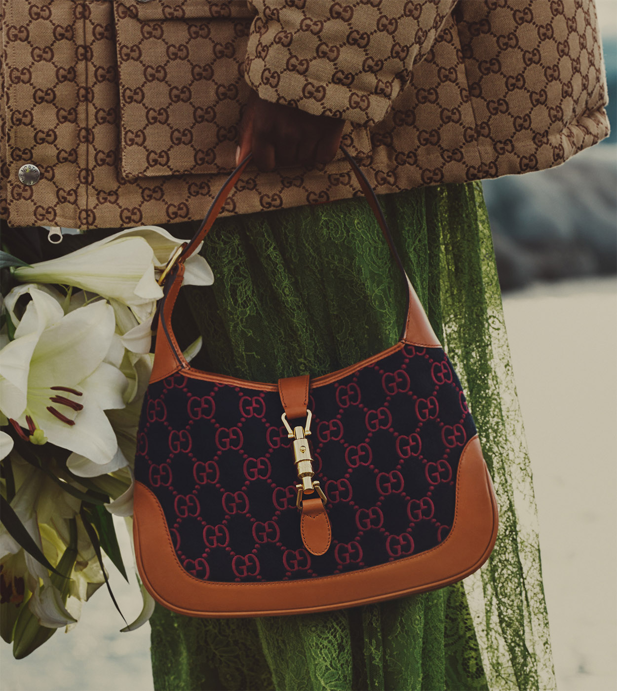 thenorthfacegucci联名白t,thenorthfacegucci联名老花