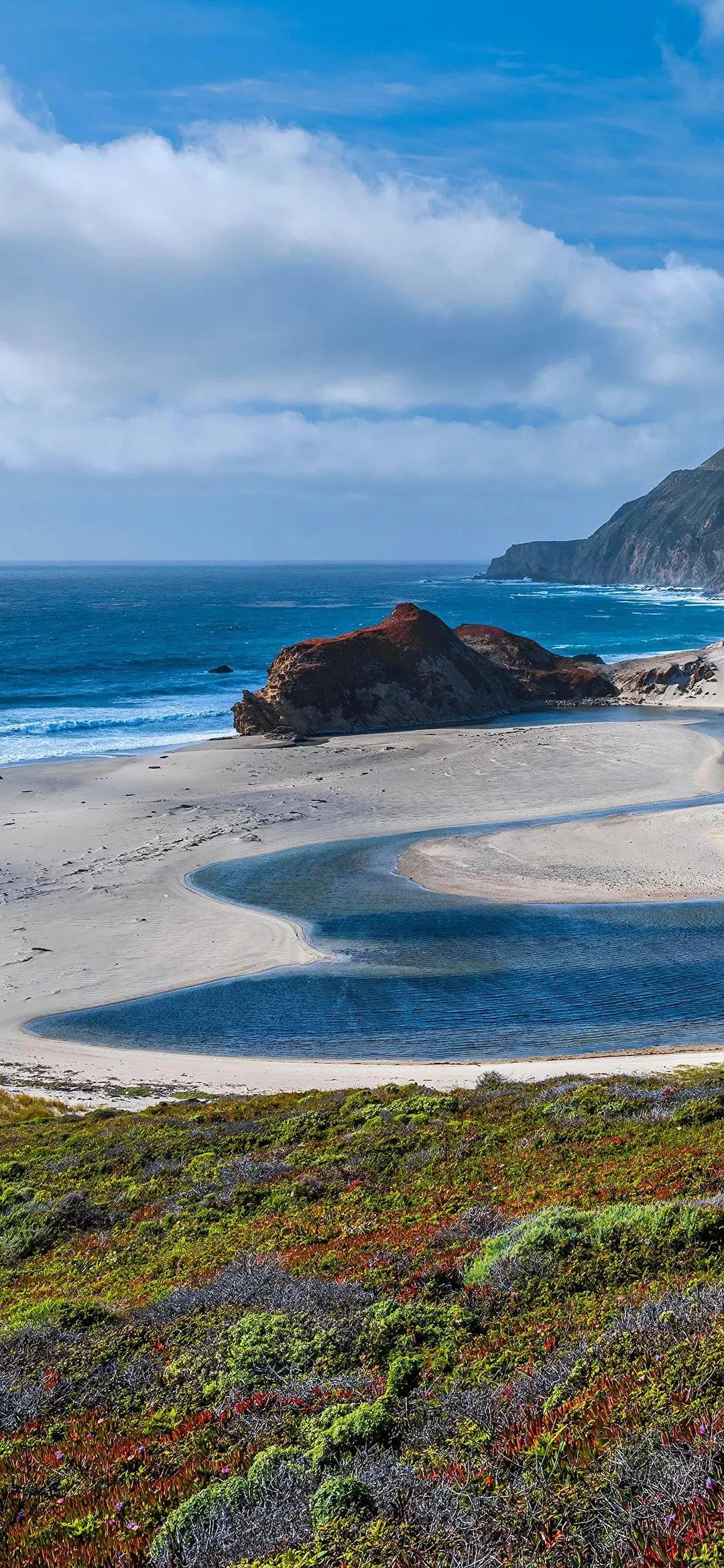 大海壁纸｜大海边，守候朝霞，聆听海浪的乐章