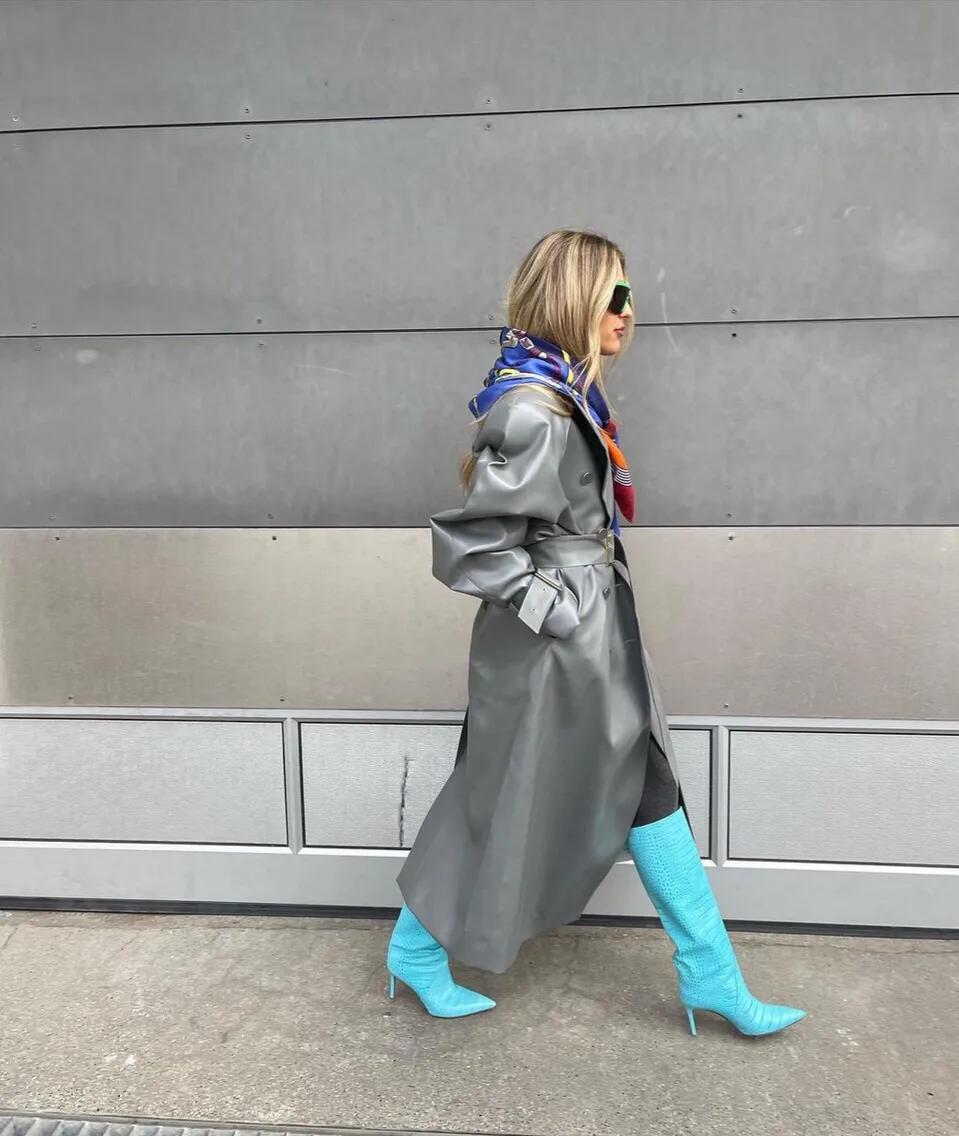 女性丝巾的时尚打法,女人的高档洋气的丝巾