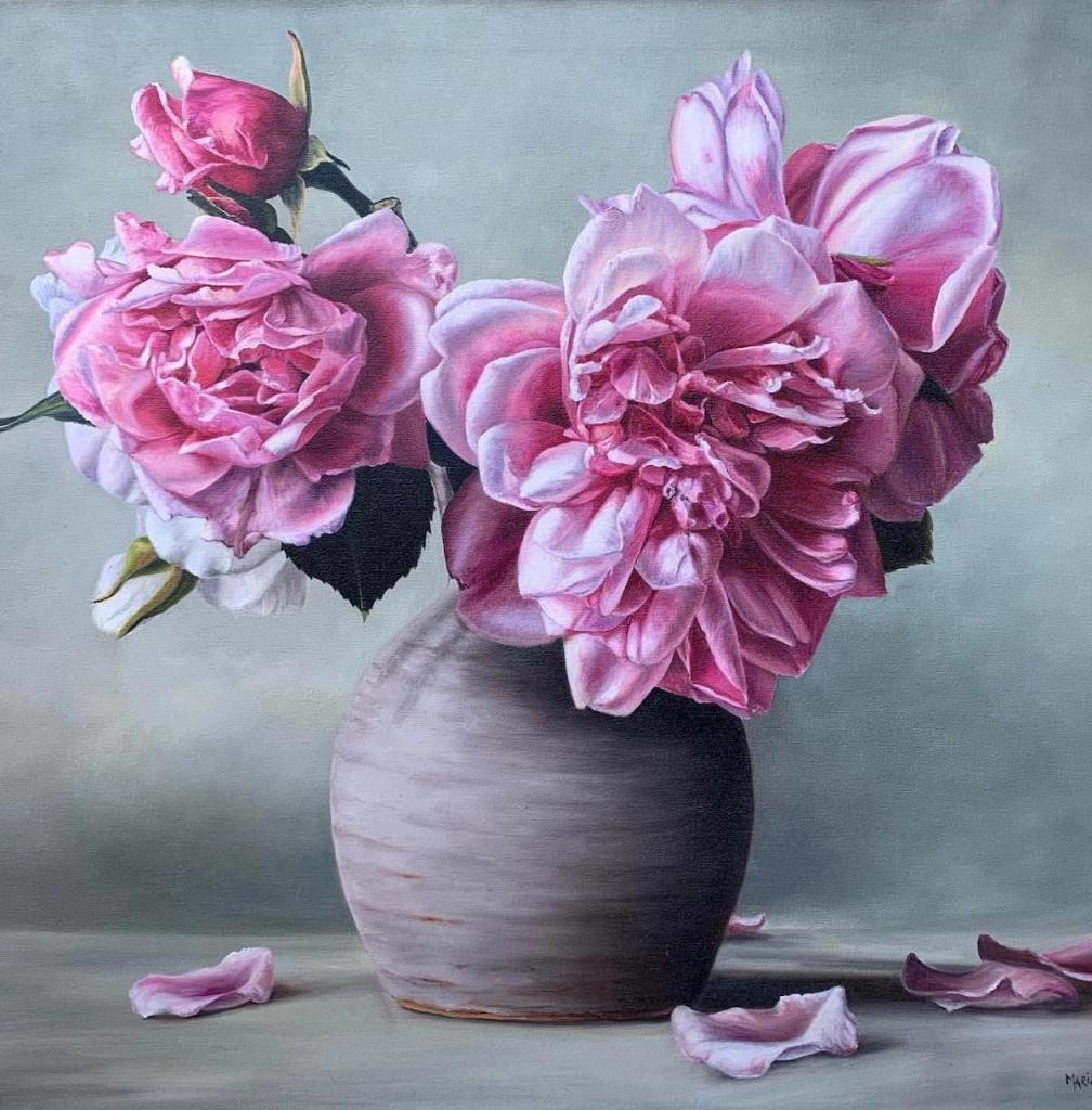 精致细腻的现实主义花卉油画byMariaMartaMorelli