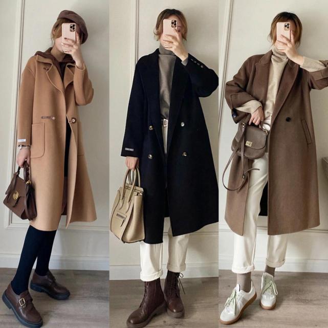 长款大衣怎么穿好看又显年轻,长款直筒大衣怎么穿显高