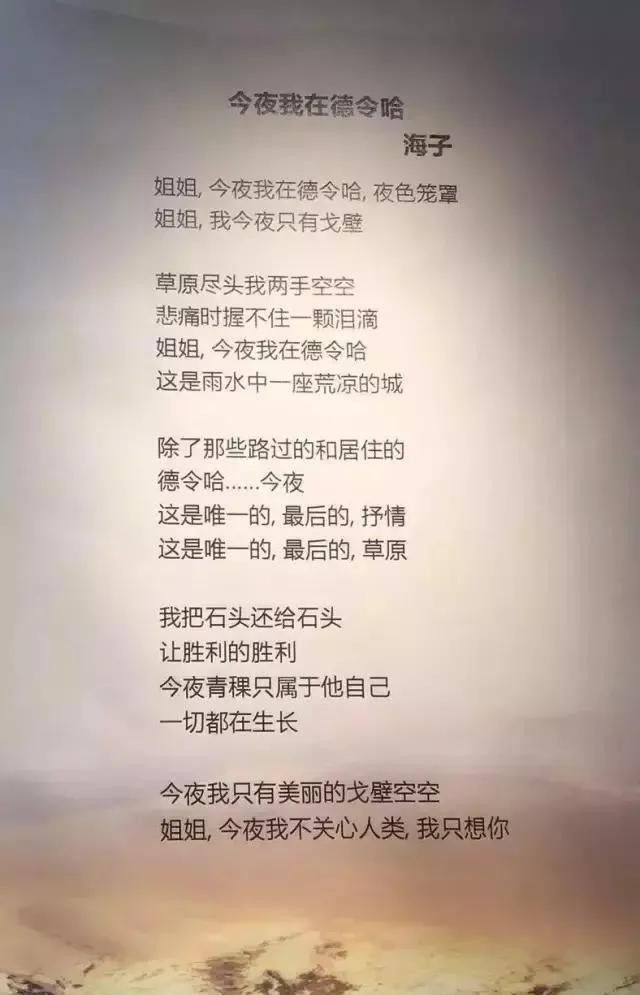 顾城海子的诗叫什么,顾城和海子对中国诗歌的影响