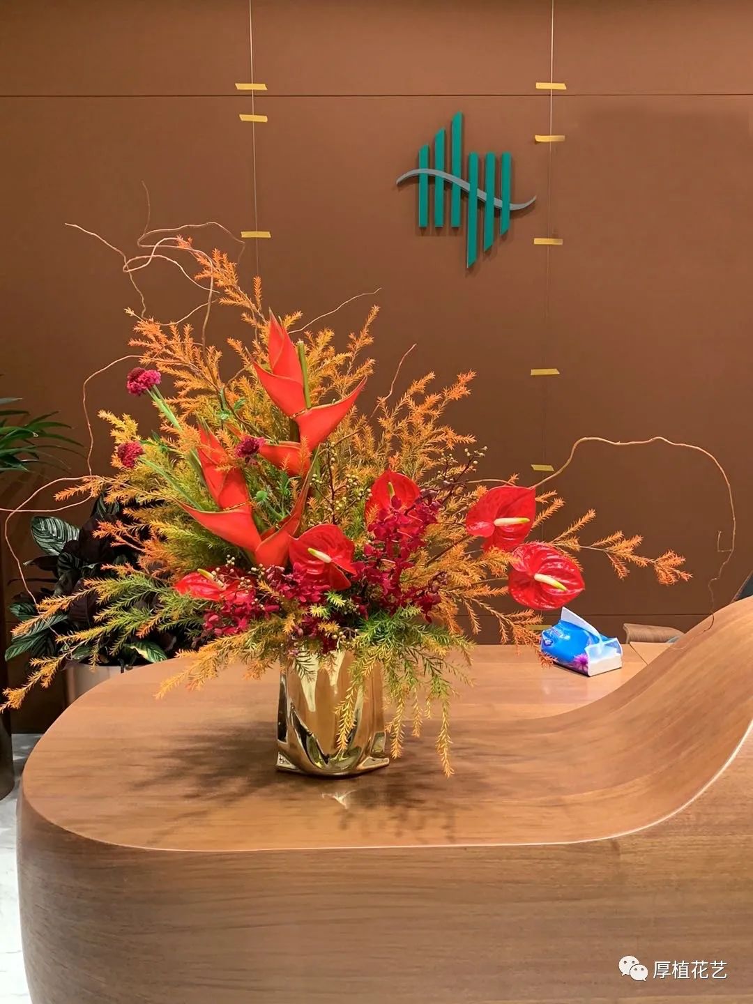 商务前台鲜花,前台花选择