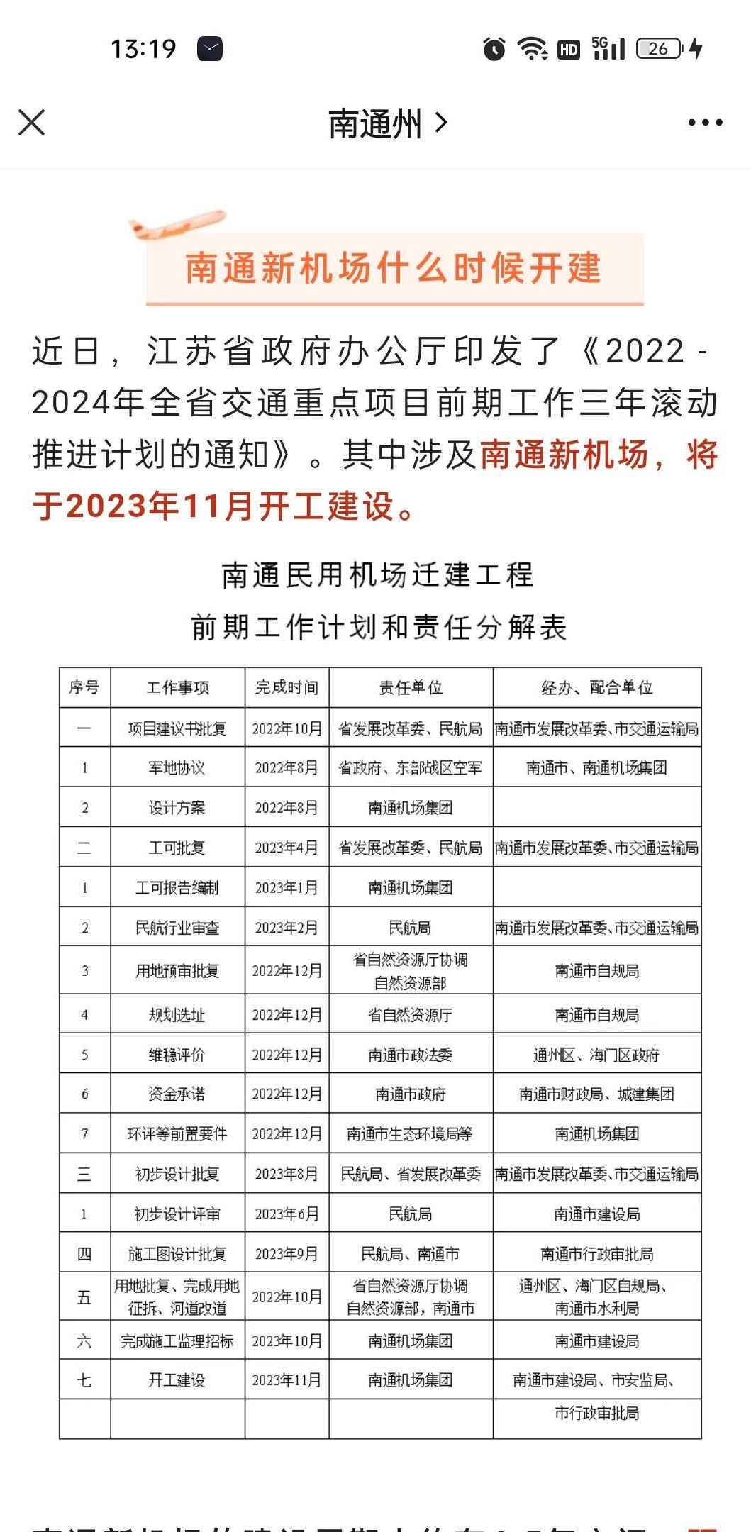 南通新机场建设最新消息,南通新机场新进展2020